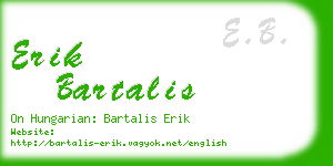 erik bartalis business card